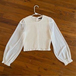 Quince Chiffon Smoked Blouse